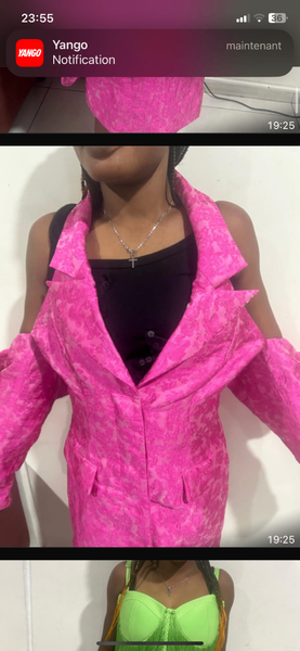 Blazer rose élégant femme