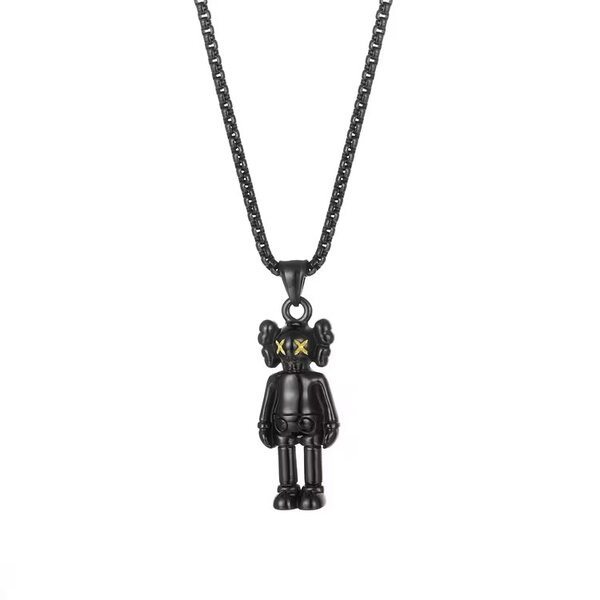 Pendentif Robot Argenté et Noir