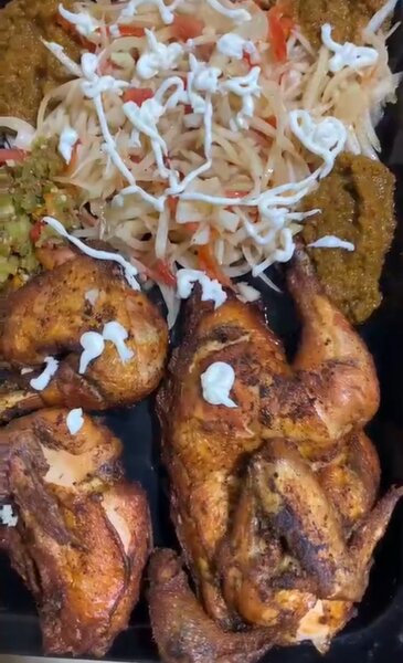 1/2 poulet grillé + attieke