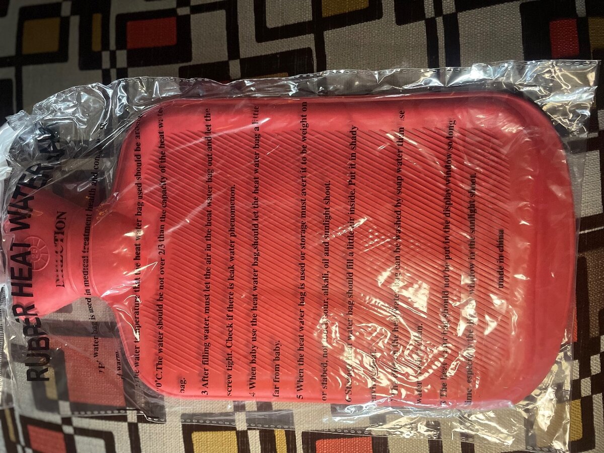 Bouillotte en caoutchouc colorée