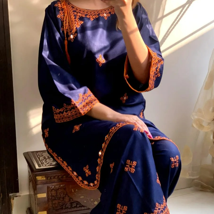 *Mirror Work Embroidery 2Pc*