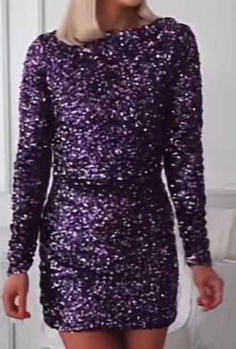 PURPLE SEQUIN DRESS