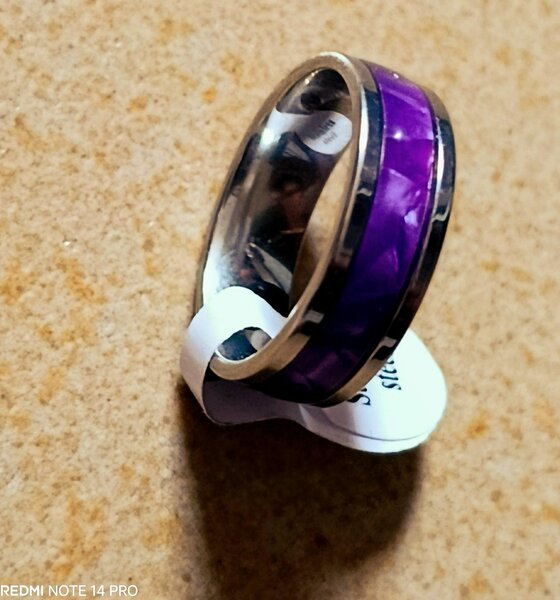 Bague Inoxydable Violet