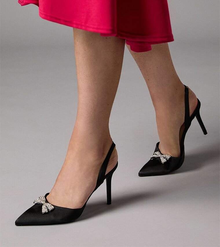 Escarpins noirs avec nœud élégant