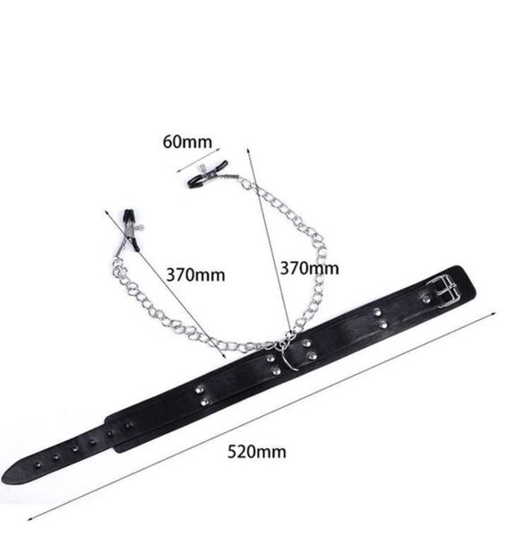 Collier BDSM avec chaînes