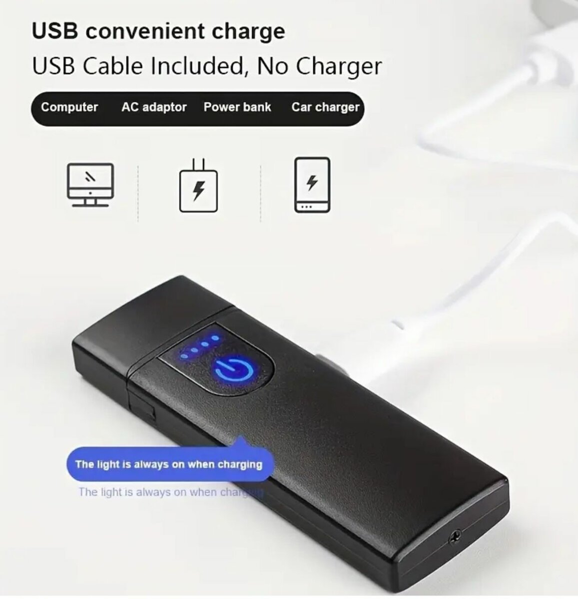 Briquet électrique USB rechargeable