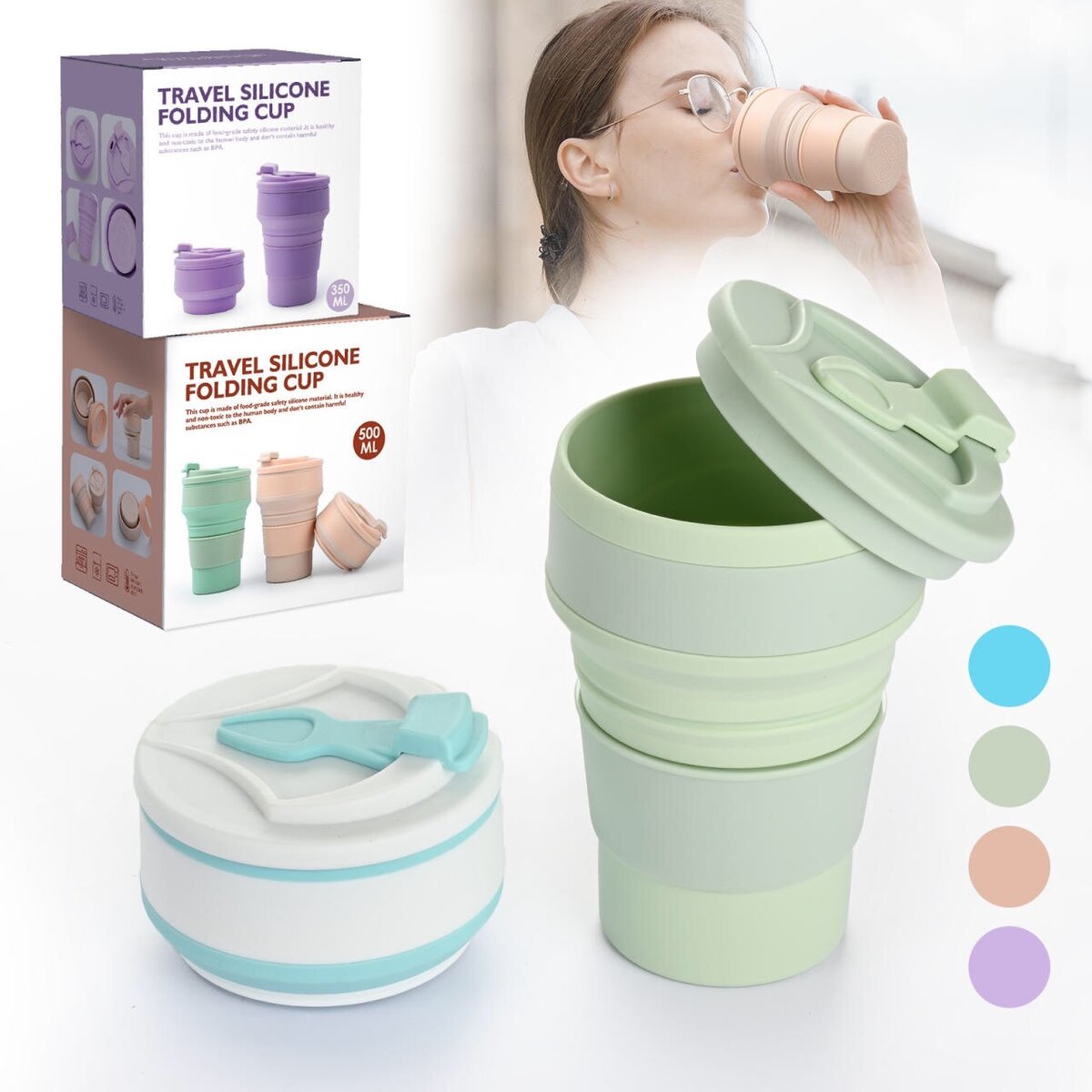 Silicone Folding Cup (350ml)