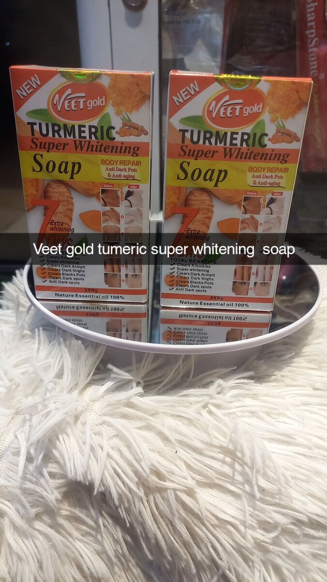 Veet gold turmeric super whitening soap