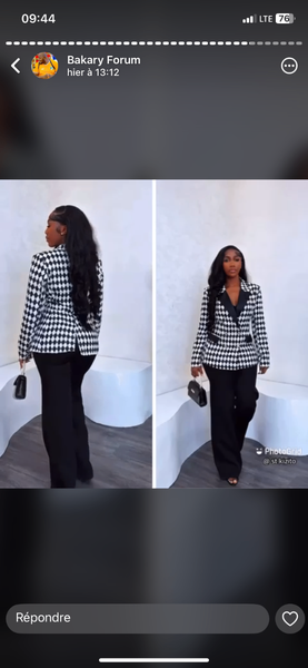 Veste pied-de-poule chic