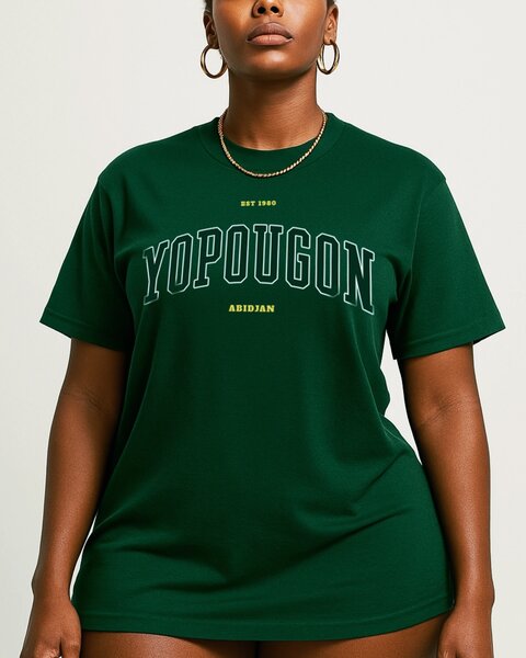 Zolah "Yopougon" green Tee