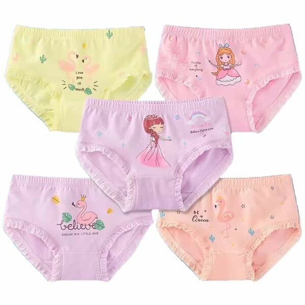 6 slips Enfant Fille  Coton