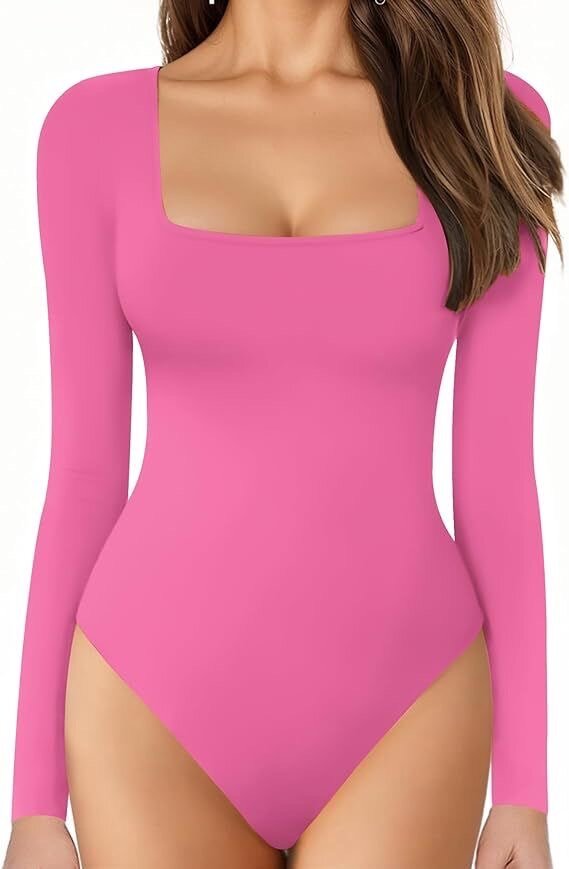 Body ajusté à manches longues