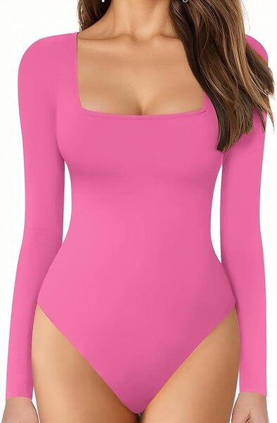 Body ajusté à manches longues