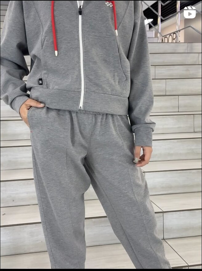 Стильный серый спортивный костюм ✨