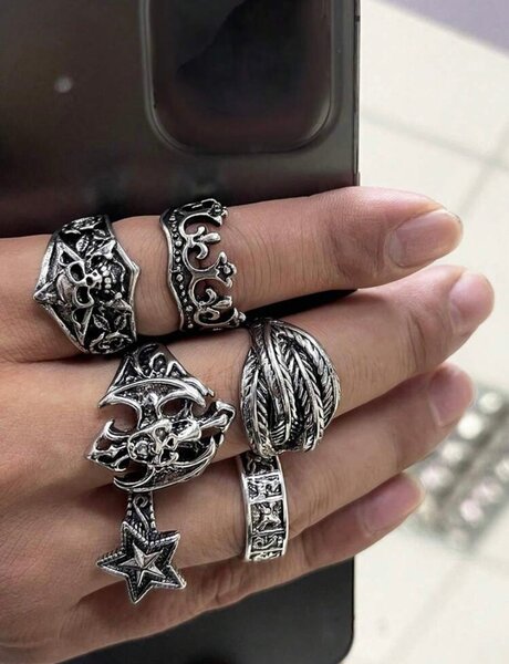 Bague homme mode punk