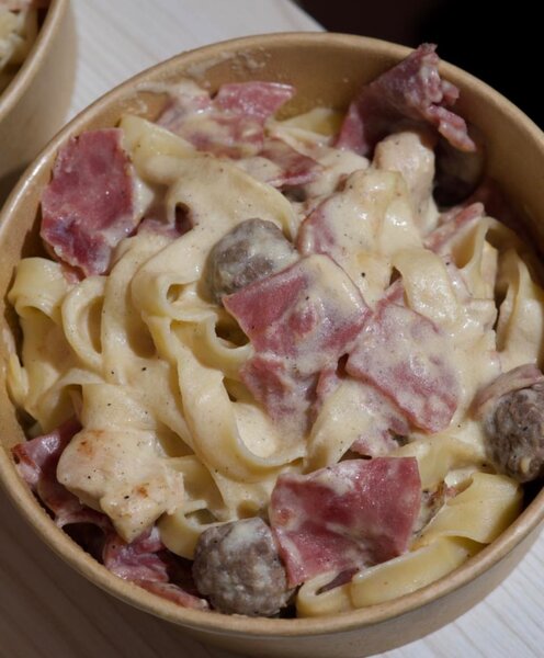 Tagliatelle crémeux au jambon