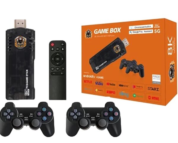 ANDROID TV STICK QUAD-CORE AVEC CONSOLE DE JEU RÉTRO