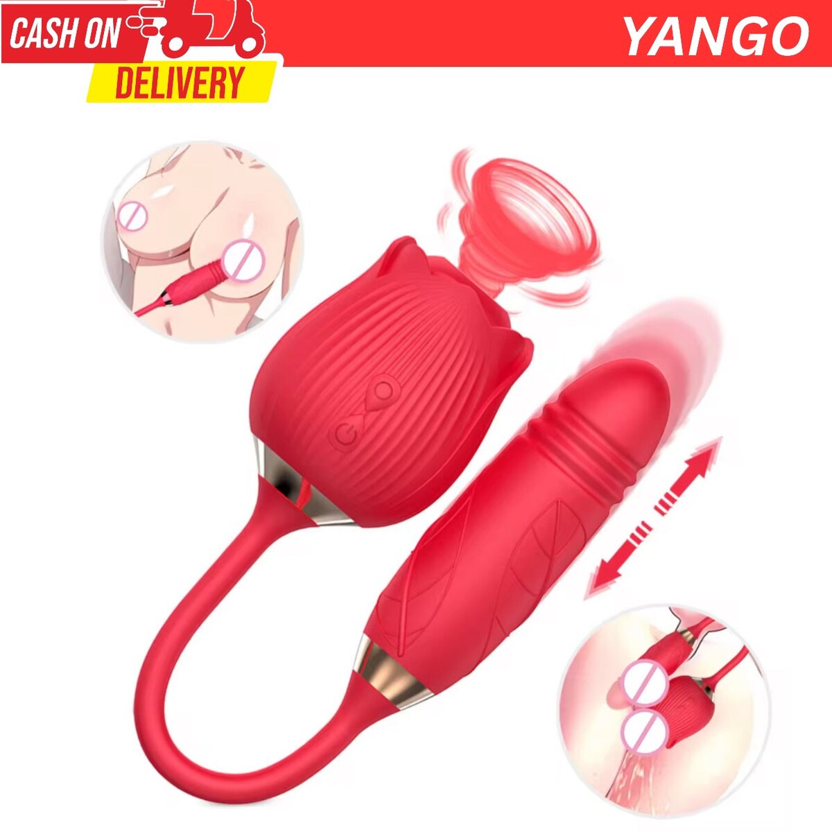 Rose sucker  2 in 1  vibrator
