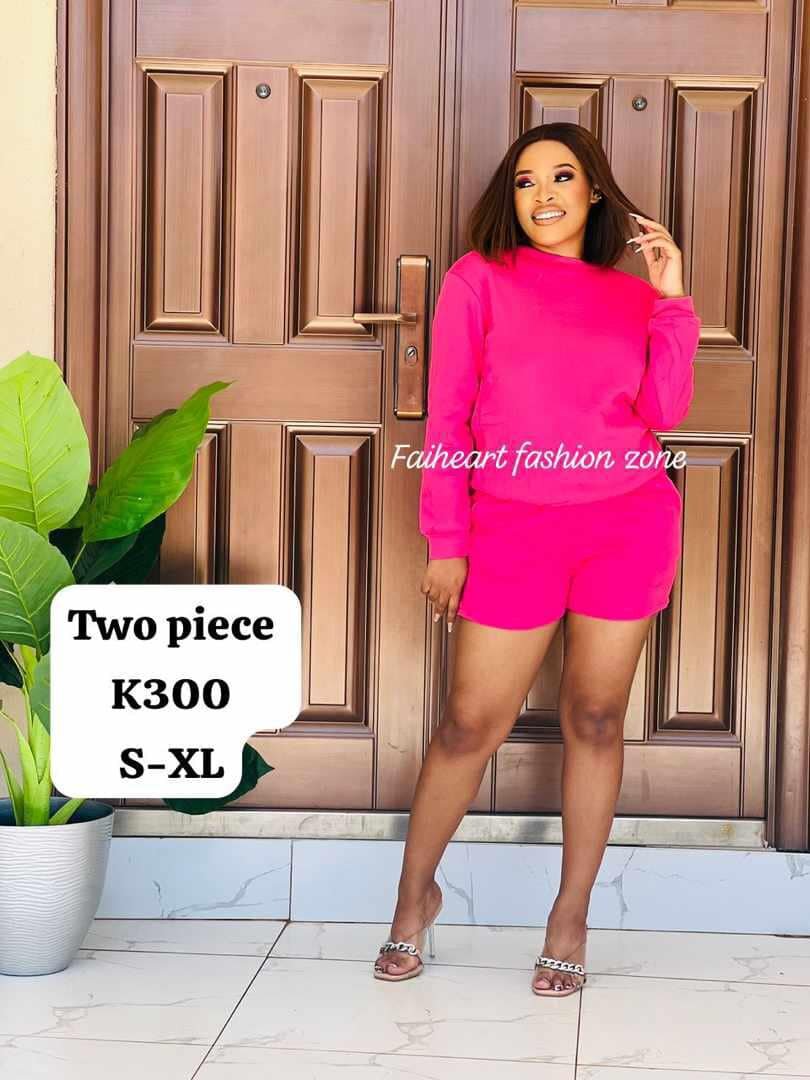 Women's pink set, sweatshirt and shorts S-xl