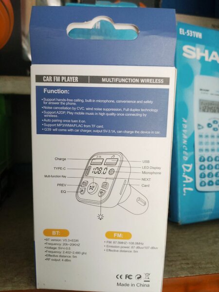 Lecteur FM Bluetooth Voiture