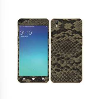Oppo A37 Grey Brown Snake Leather Texture Mobile Skin