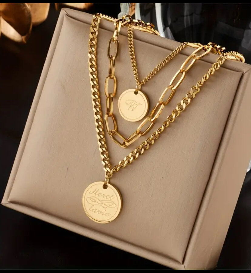 Collier superposé inoxydable