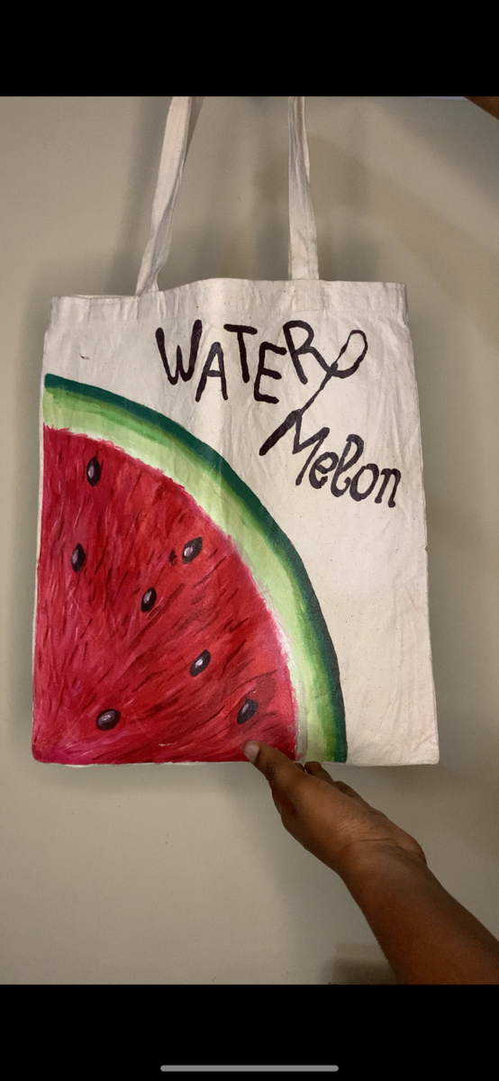 Sac cabas peint à la main