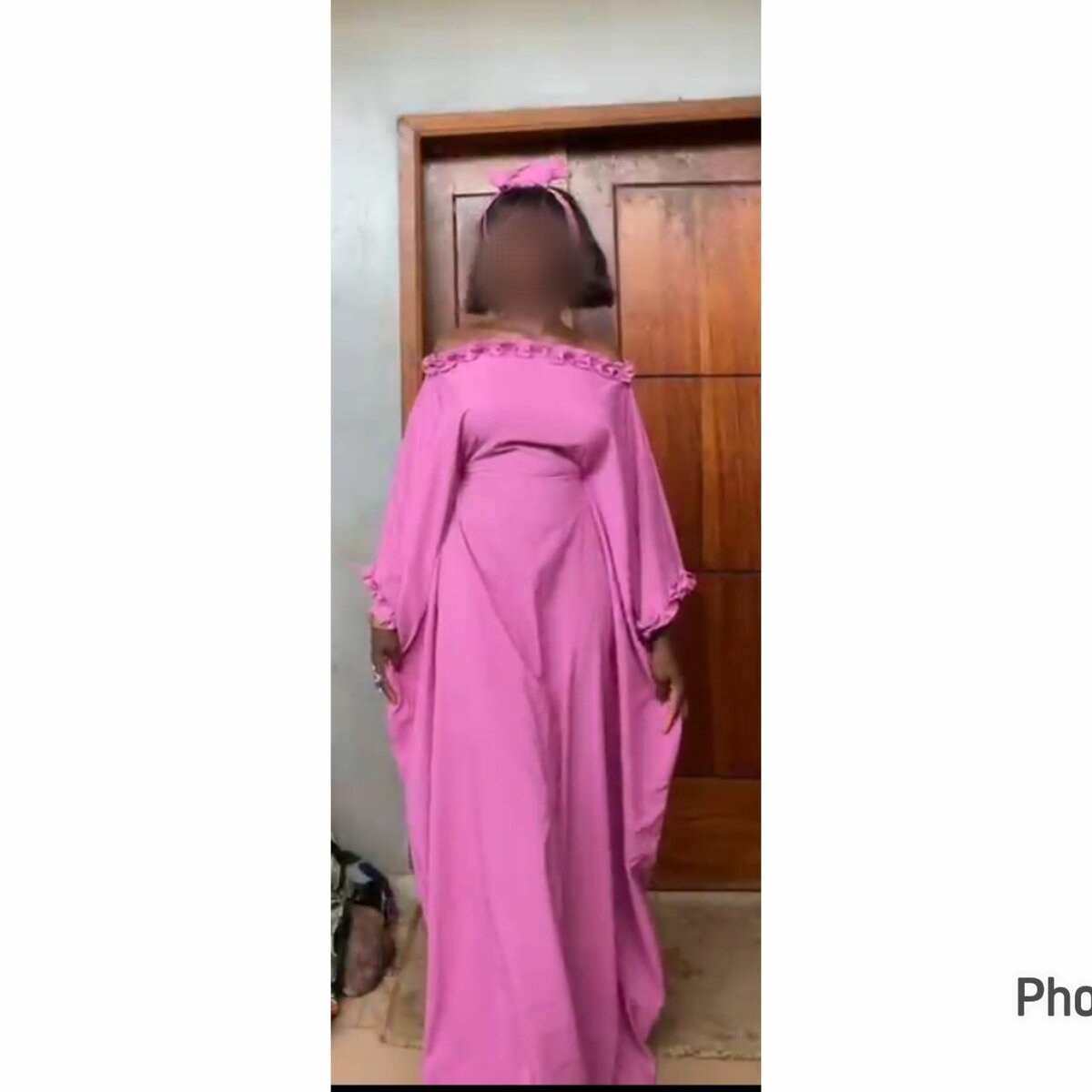 Robe longue rose élégante