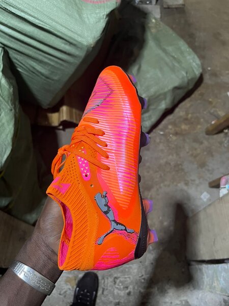 Bright Orange Soccer Cleats