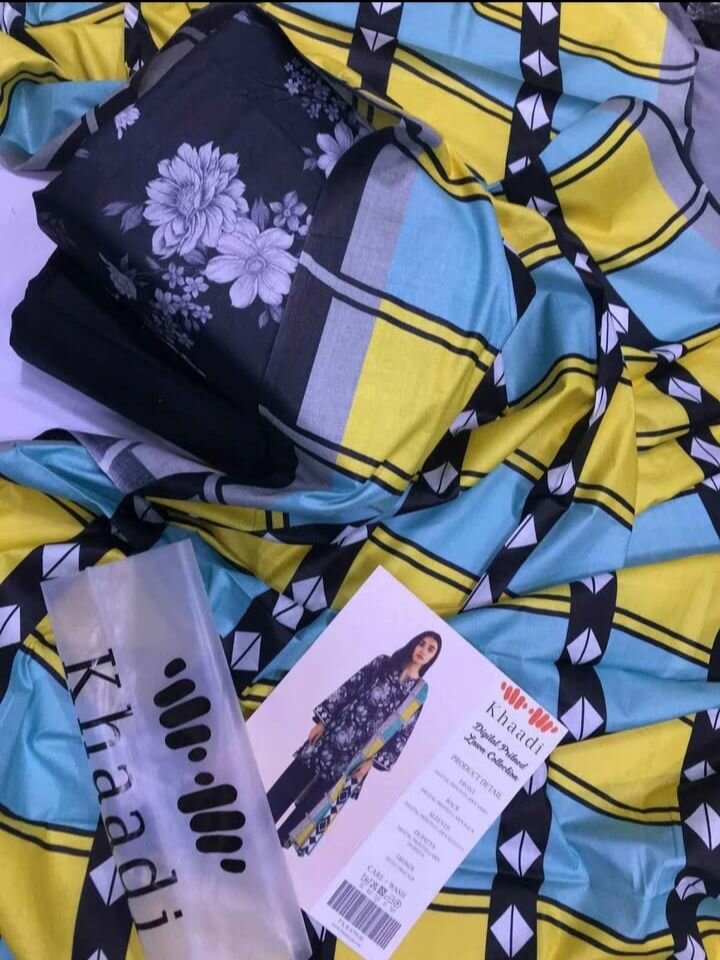 Khaddi 3 pcs lawn suit