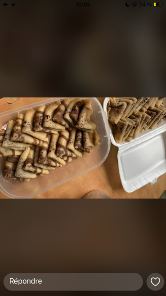 Crêpes au chocolat et au lait