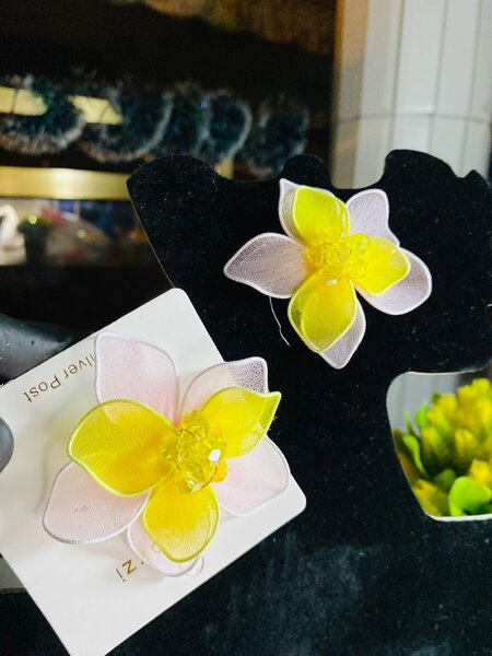 Boucles d'oreilles à  fleurs