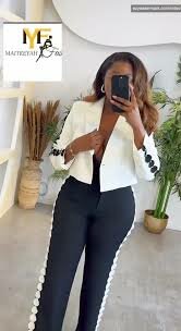 Ensemble chic avec boutons