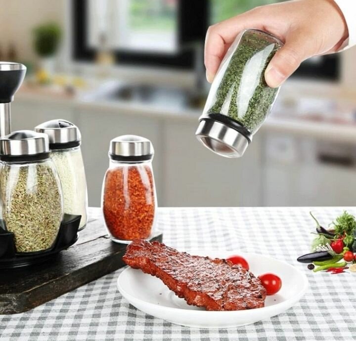 Set de pots à épices rotatif