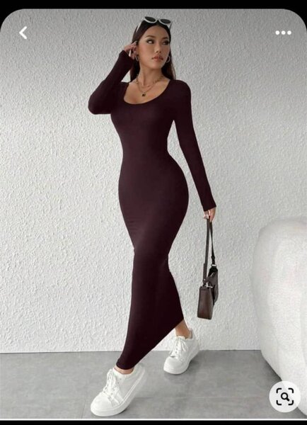 Robe longue moulante femme