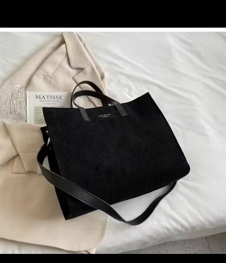 Sac cabas en toile côtelée