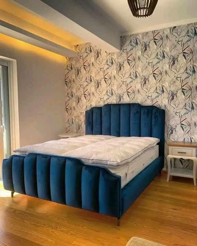 Stylish and high-quality double bed with headboard
