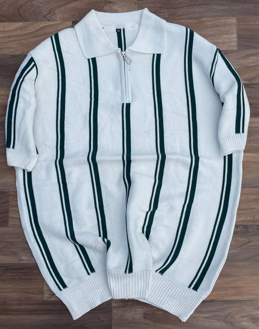 Pull rayé style polo