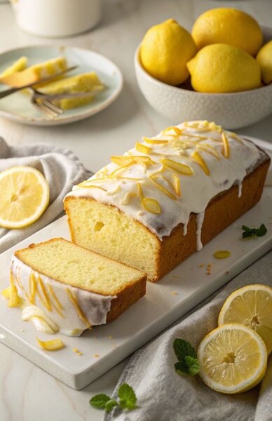 Cake citron glacé moelleux