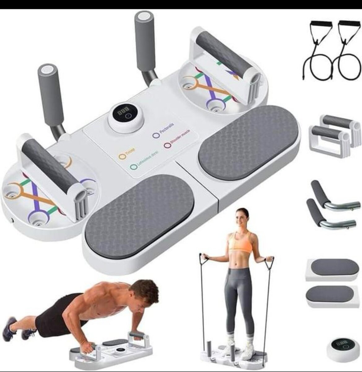 Planche de Pompes Multifonction 3 en 1 pour l'entraînement d