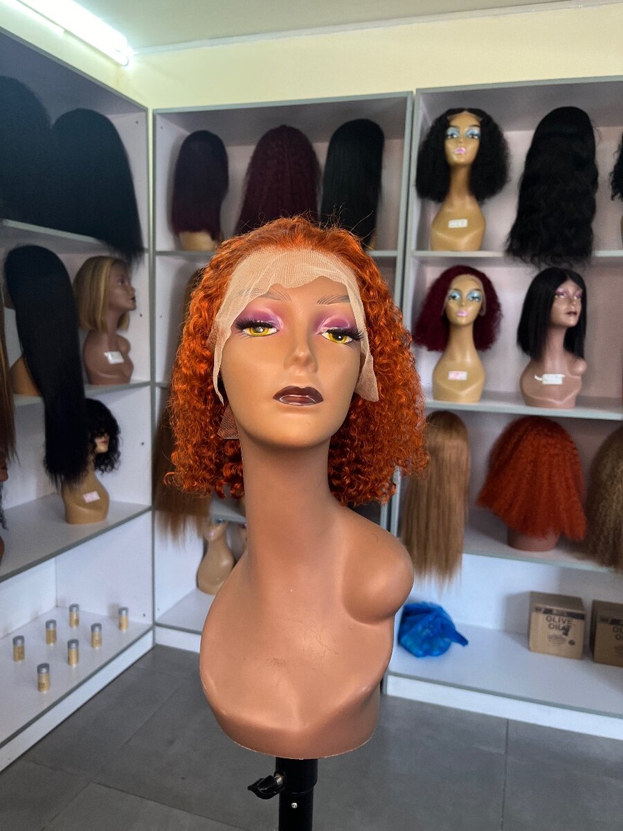 10 inches ginger bob waterwave