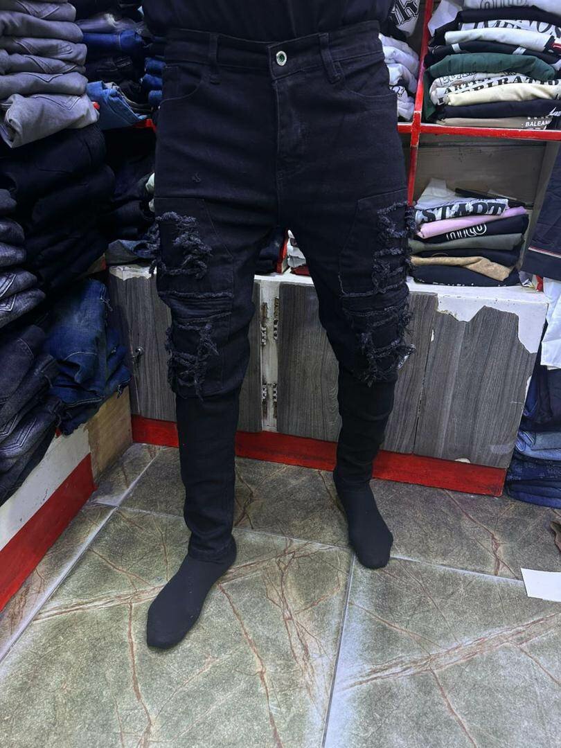 Jean homme à motifs tendance