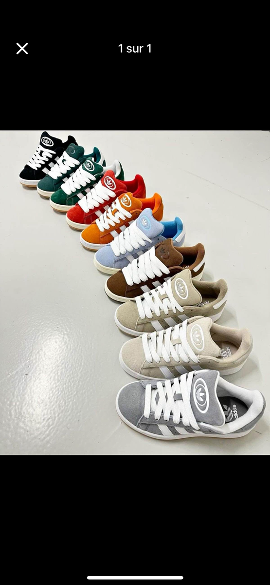 Baskets en toile multicolores