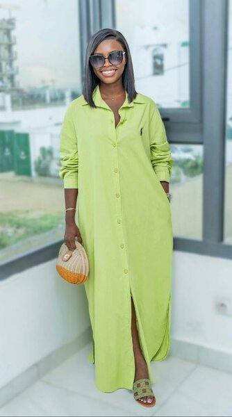 Robe chemise maxi élégante