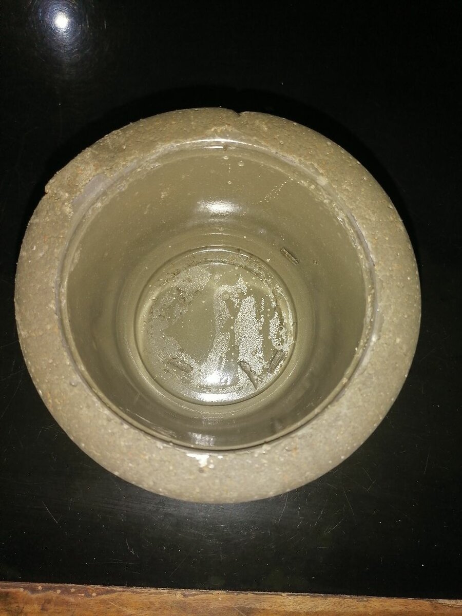 Pot de ciment décoratif