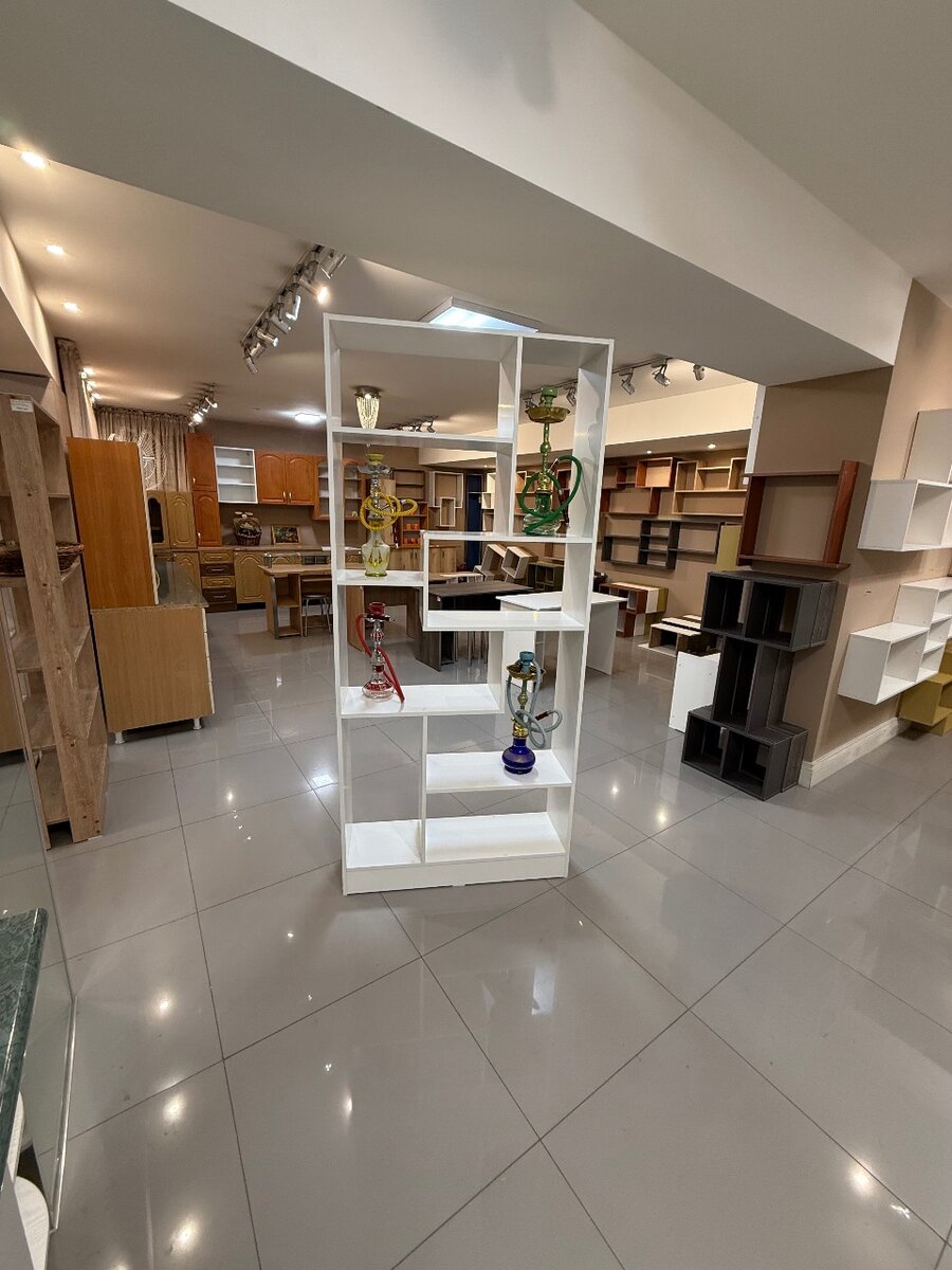 Стеллаж двусторонний, белый