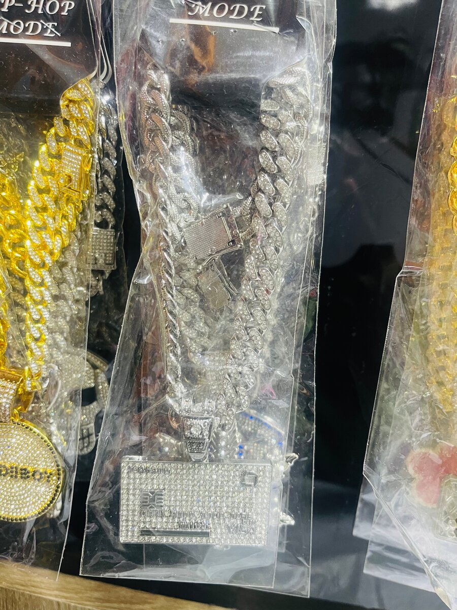 Collier Hip-Hop Plaqué Or