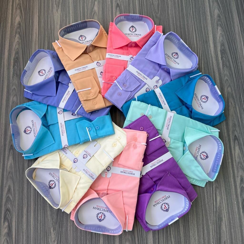 Plain colored short and long sleeves shirts