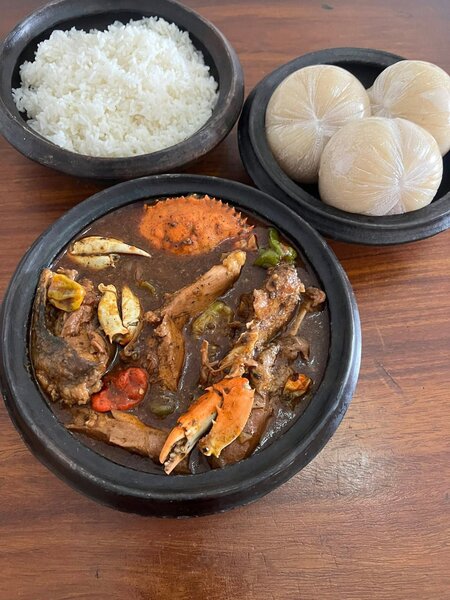 Plat de Sauce djoumglé et riz