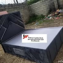 custom made bed with a high base